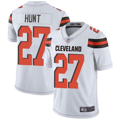 Men's Cleveland Browns #27 Kareem Hunt White Vapor Untouchable Limited Stitched NFL Jersey